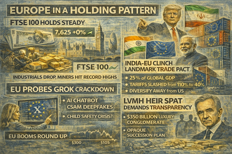 Europe bulletin: FTSE flat as miners rally, India-EU trade deal, LVMH succession pressure