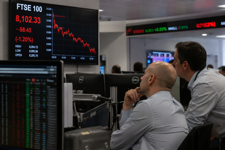 FTSE slips as defence and mining stocks drag UK markets