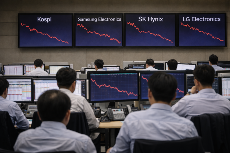 South Korean shares erase early gains, slump 5.2% as AI-driven chip selloff deepens